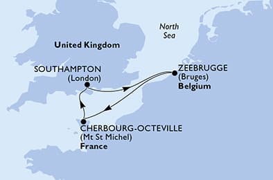 United Kingdom, Belgium, France
