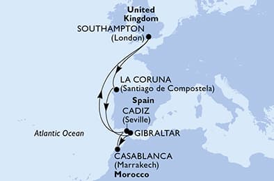United Kingdom, Spain, Gibraltar, Morocco